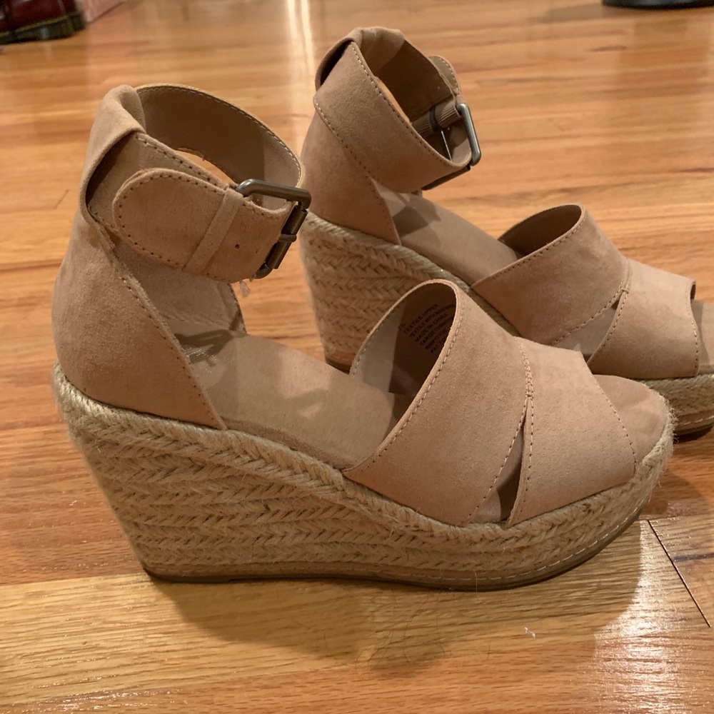 Universal Thread Espadrille Blush Pink Wedges Gem
